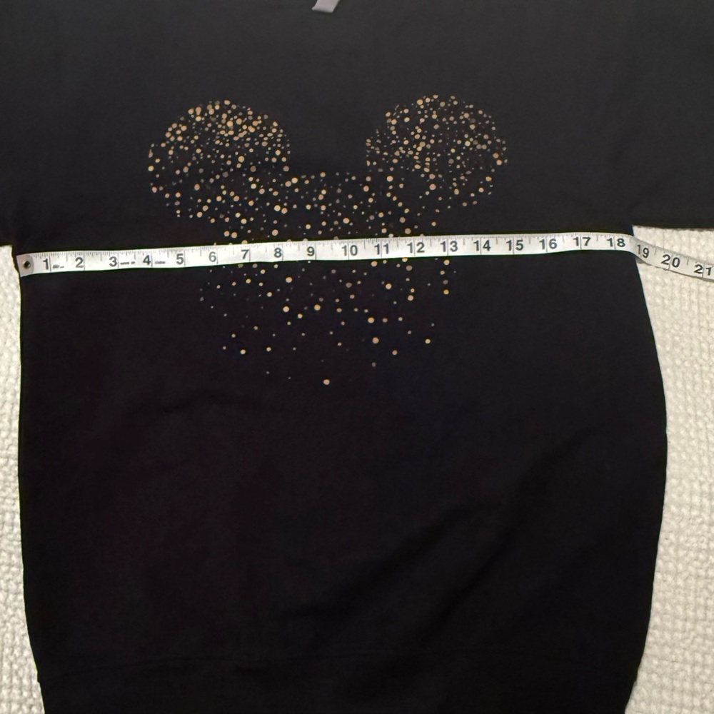 Disney | Black Crewneck Sweatshirt with Gold Mickey | Size = Small - Picture 3 of 4